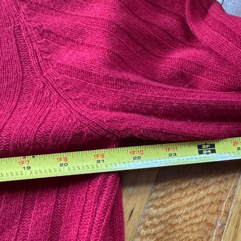 Barneys New York Deep Red Ribbed Sweater - Picture 5 of 8
